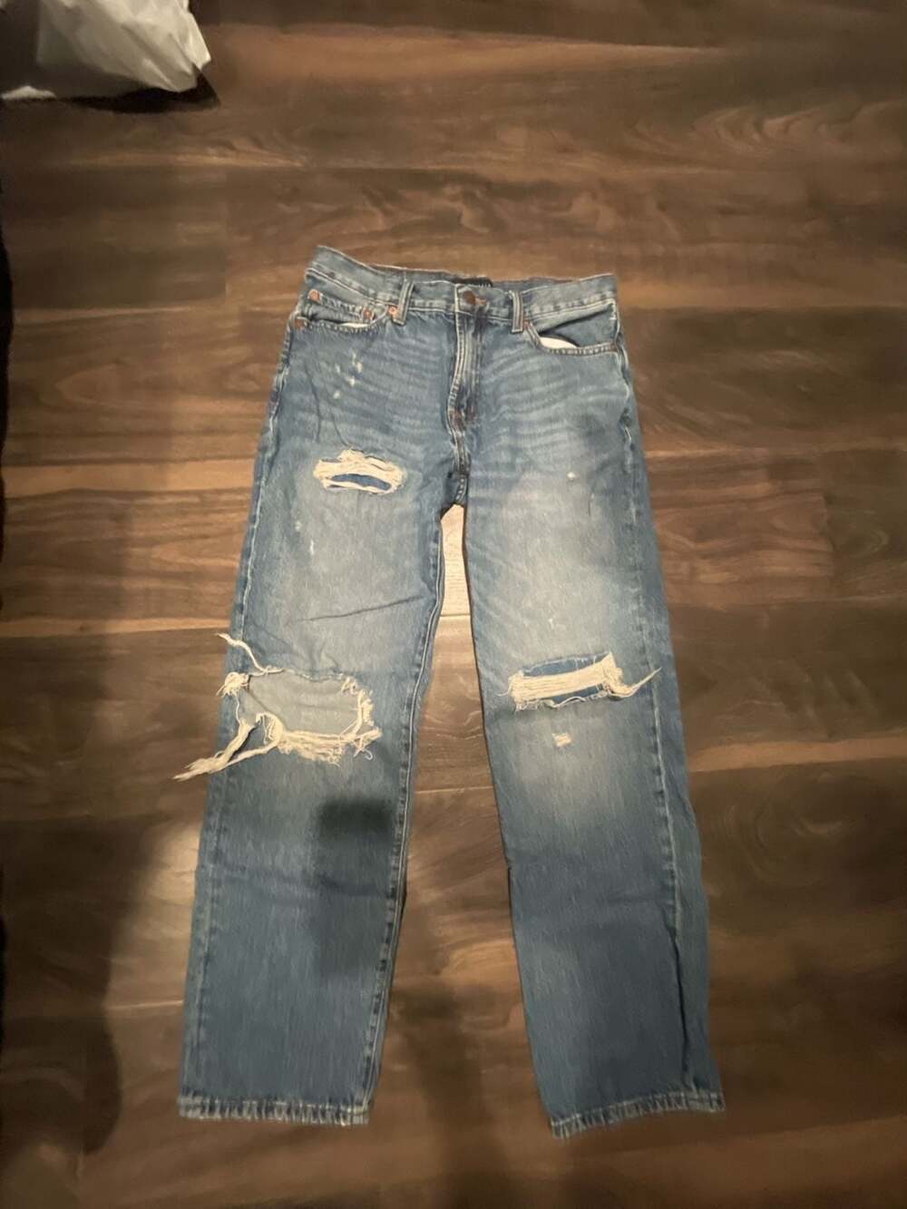 Aeropostale Relaxed Fit Distressed Blue Denim Jeans Size 29/30